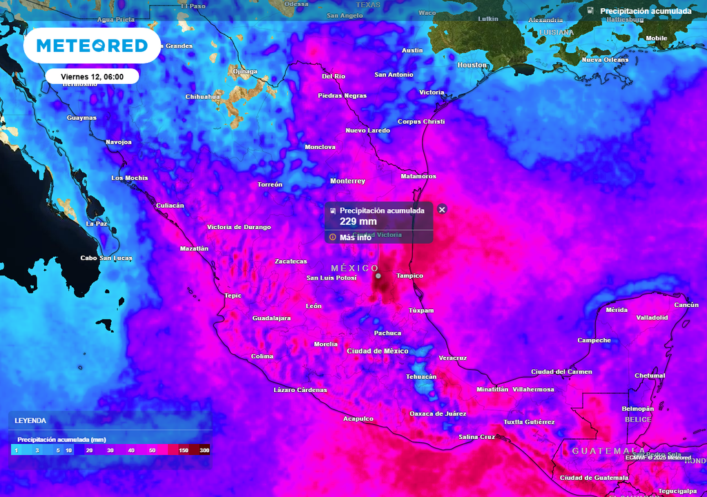 Lluvias acumuladas por modelo ECMWF Lluvias acumuladas por modelo ECMWF