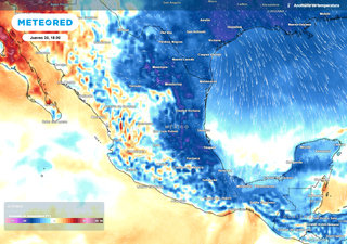 El tiempo en México esta semana: por fin llega el primer frente frío con aire polar relevante, llevándose el calorón