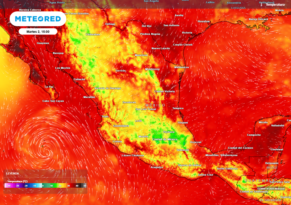 Pronóstico de temperaturas en grados Celsius