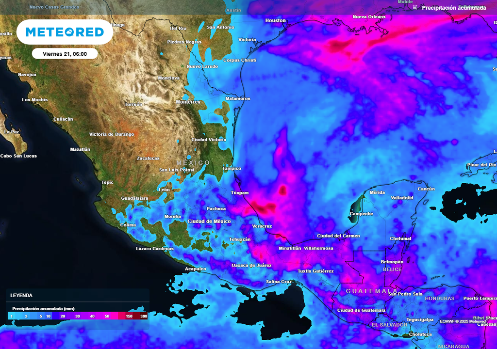 Pronóstico de lluvias acumuladas en milímetros Pronóstico de lluvias acumuladas en milímetros