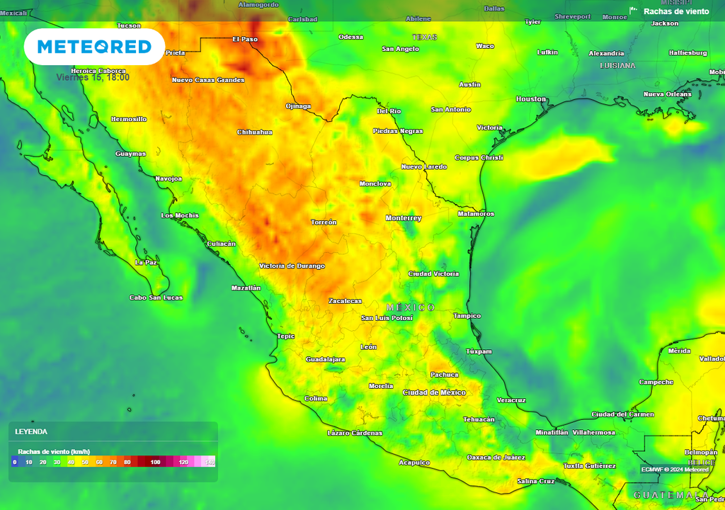 Ráfagas de viento en km/h Ráfagas de viento en km/h