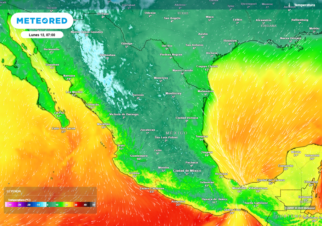 Pronóstico de temperaturas en grados Celsius Pronóstico de temperaturas en grados Celsius
