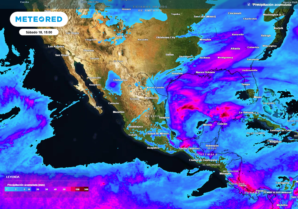 Pronóstico de lluvias acumuladas en milímetros Pronóstico de lluvias acumuladas en milímetros