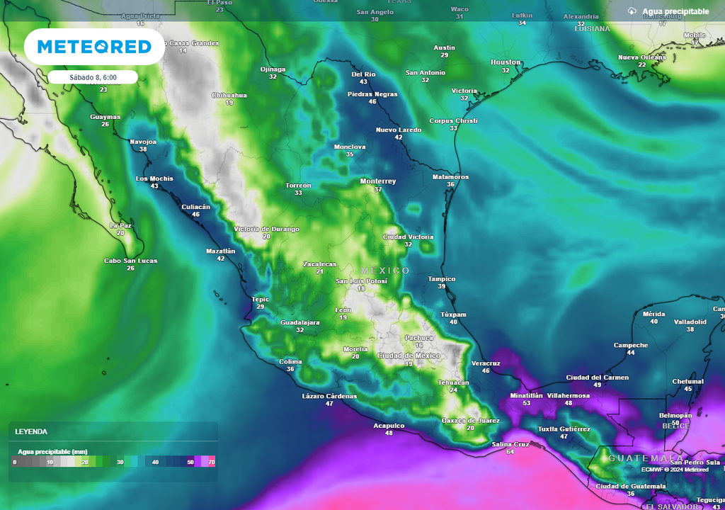 Agua precipitable: lluvias aumentarán Agua precipitable: lluvias aumentarán