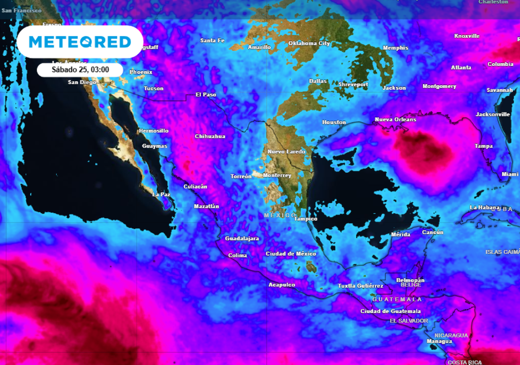 Lluvia Pronóstico de lluvia acumulada para las próximas 96 horas en México.
