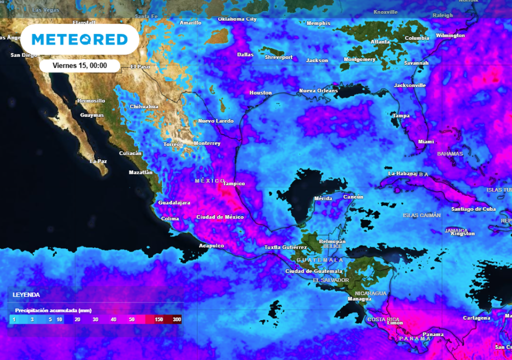 En los próximos cuatro días, se esperan las lluvias más fuertes en las regiones del Centro, Sur y Oriente de México.