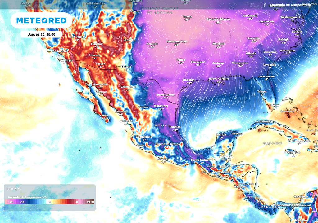 Pronóstico de anomalía de temperaturas Pronóstico de anomalía de temperaturas
