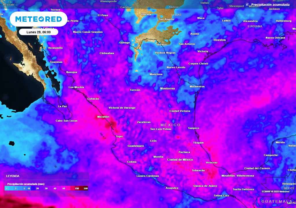 Pronóstico de lluvias acumuladas en milímetros Pronóstico de lluvias acumuladas en milímetros