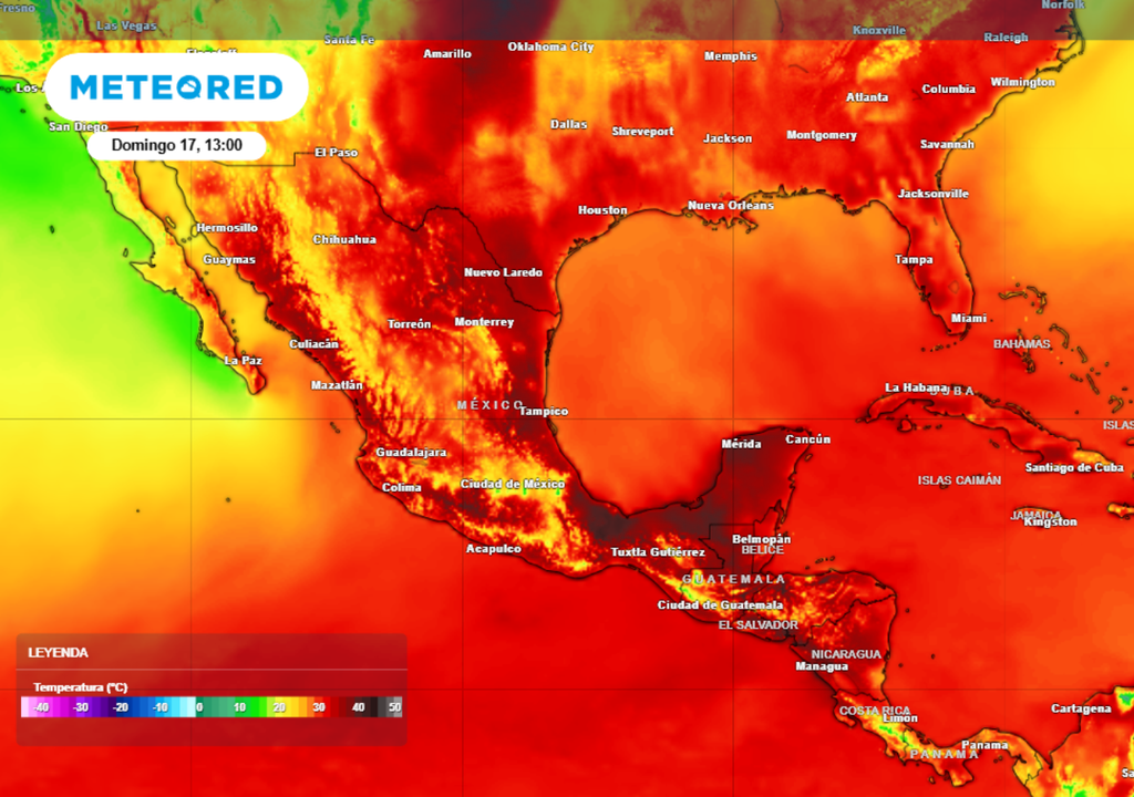 Las temperaturas estarán alcanzando o superando los 45 °C en algunas zonas de México.