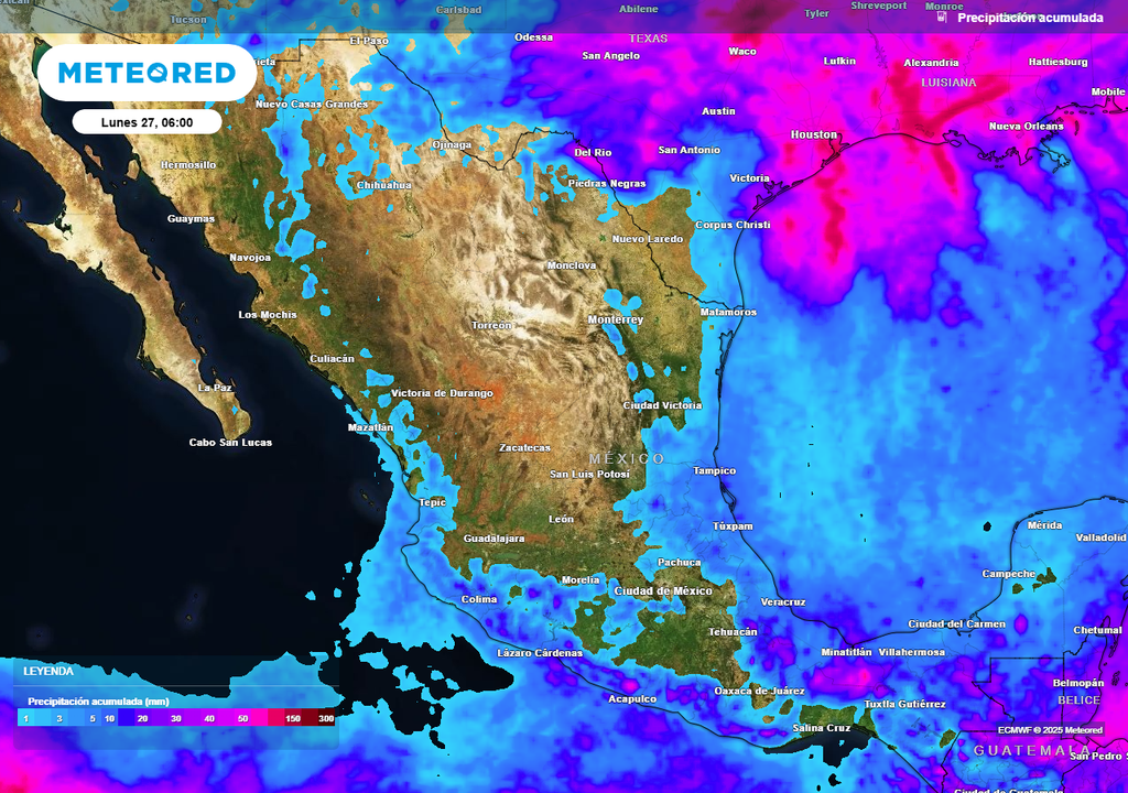 Pronóstico de lluvias acumuladas en milímetros Pronóstico de lluvias acumuladas en milímetros