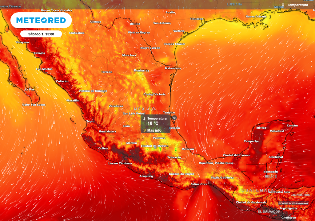 Pronóstico de temperaturas en grados Celsius