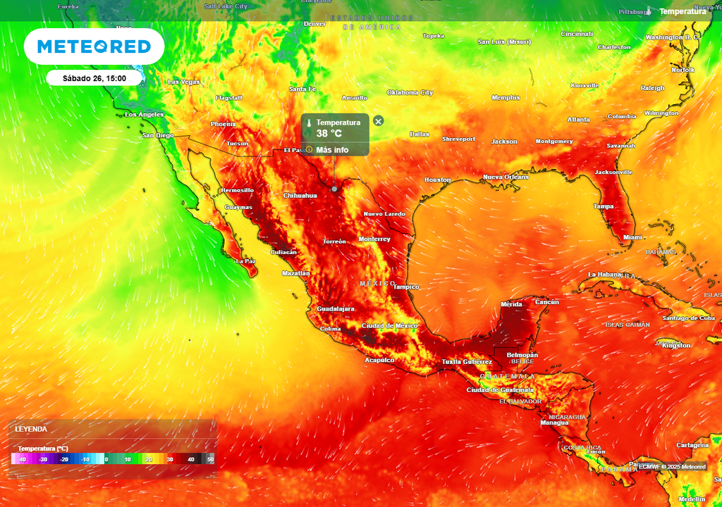 Pronóstico de temperaturas en grados Celsius