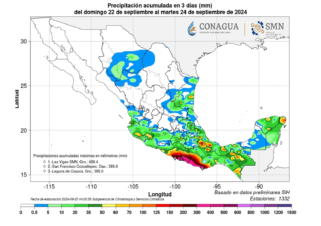 Registro de acumulado de lluvias SMN Registro de acumulado de lluvias SMN