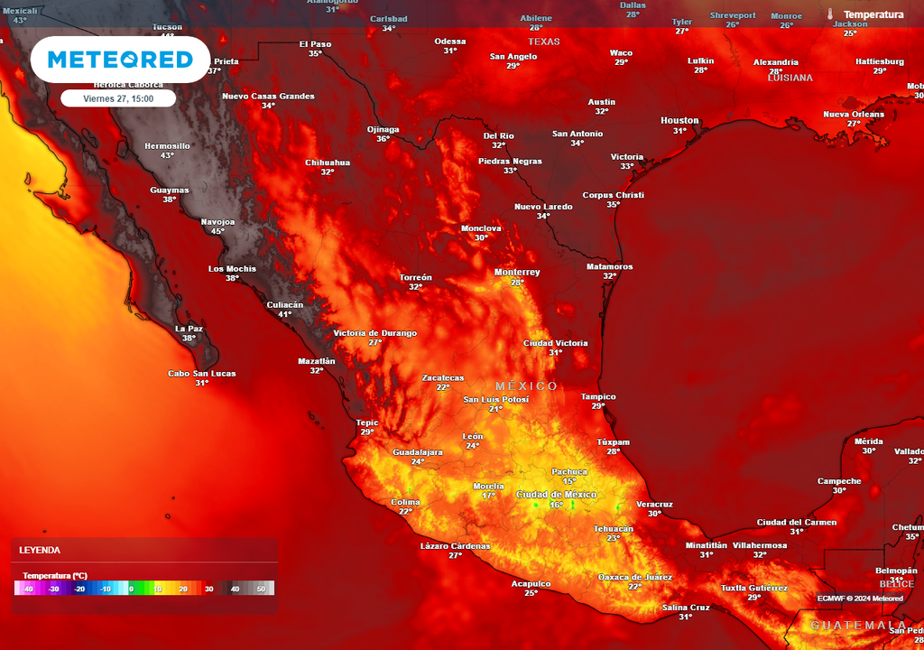 Pronóstico de temperaturas en grados Celsius Pronóstico de temperaturas en grados Celsius