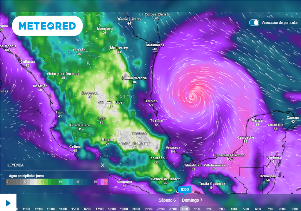 Beryl cruzará del sureste al noreste de México Beryl cruzará del sureste al noreste de México