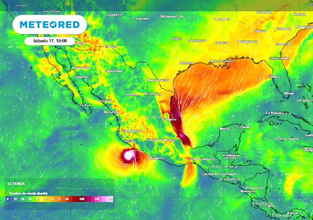 Viento Evento de "Norte" para este fin de semana en el Golfo de México.