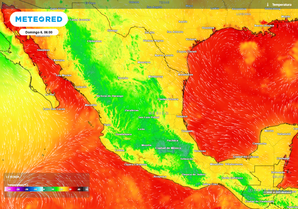 Pronóstico de temperaturas en grados Celsius