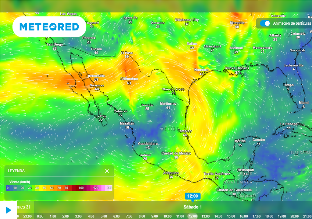 Circulación a 500 mb, mostrando un anticiclón más débil. Circulación a 500 mb, mostrando un anticiclón más débil.