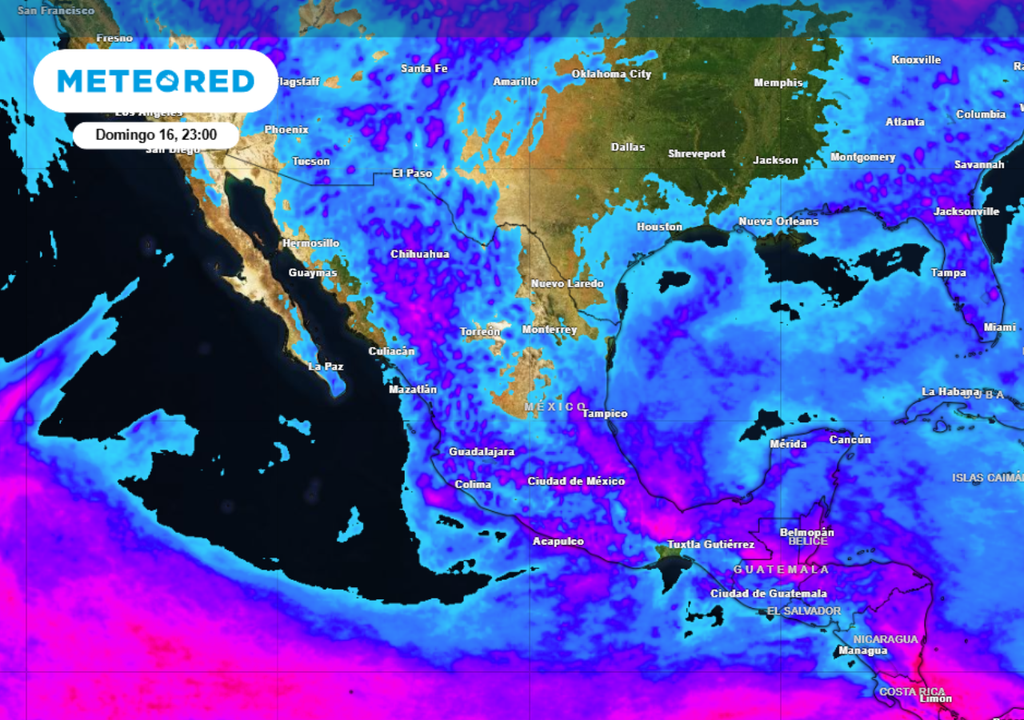 Rain Pronóstico de lluvia acumulada para las próximas 96 horas en México.