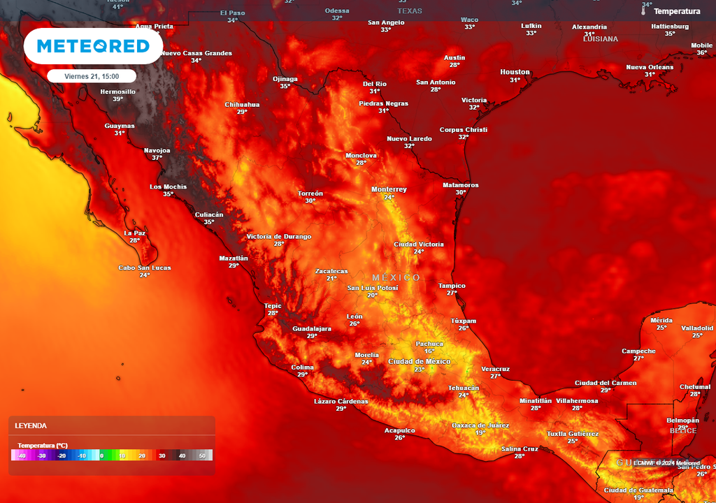 Temperaturas reguladas por lluvias