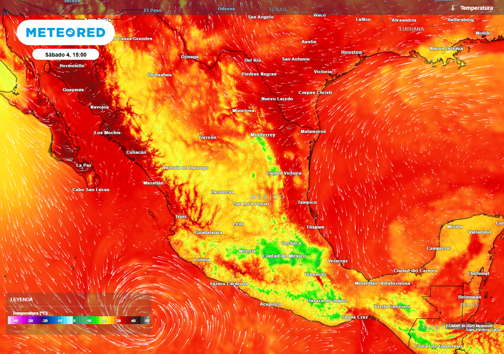 Pronóstico de temperaturas en grados Celsius