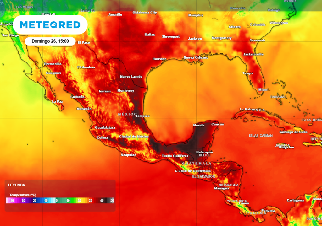 Se pronostican temperaturas máximas extremadamente calurosas que podrían alcanzar hasta 45 °C.