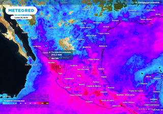 El tiempo en México este fin de semana: temporal lluvioso con intensas tormentas, generándose inundaciones importantes