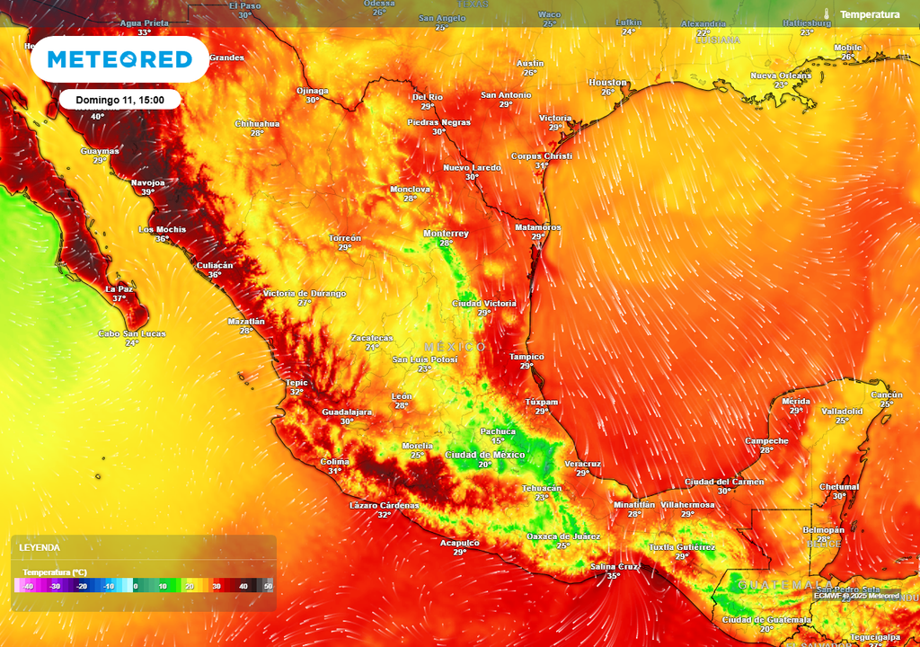 Pronóstico de temperaturas en grados Celsius Pronóstico de temperaturas en grados Celsius