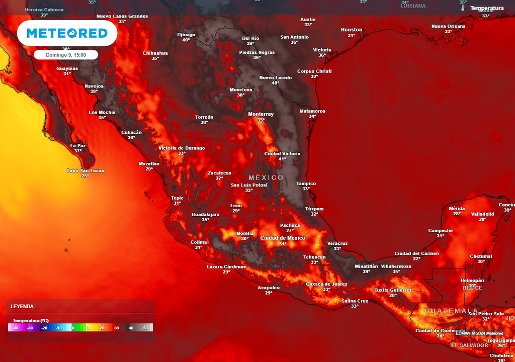 Temperaturas en grados Celsius