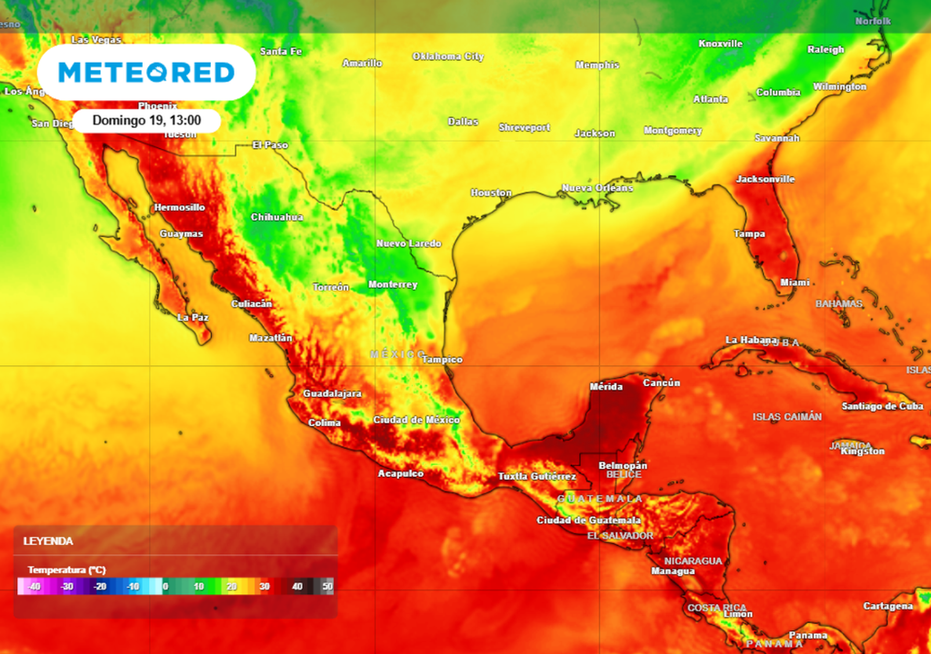 Siguen las temperaturas de entre 40 °C y 45 °C en varios estados de México.