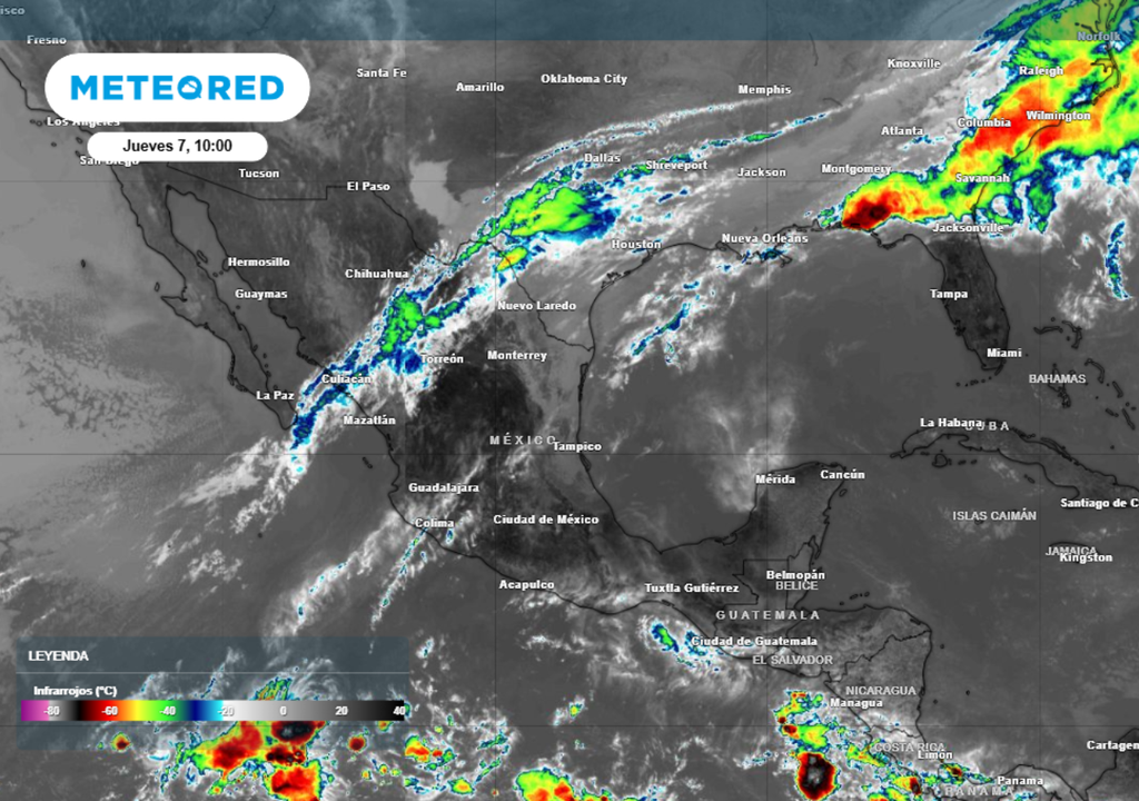 En algunos estados, las tormentas podrían venir acompañadas de viento, actividad eléctrica abundante y caída de granizo.