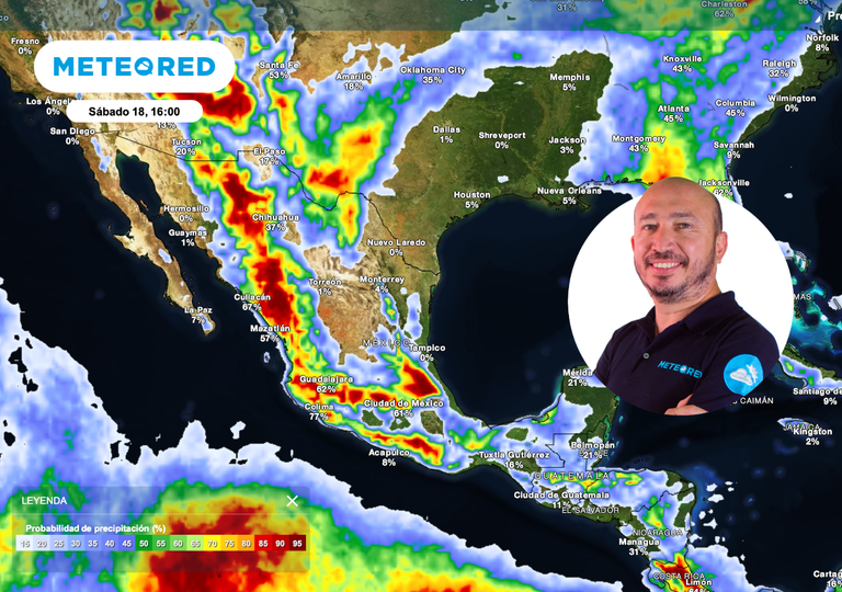 El tiempo en M&eacute;xico este fin de semana: tormentas intensas y granizo amenazan gran parte del pa&iacute;s