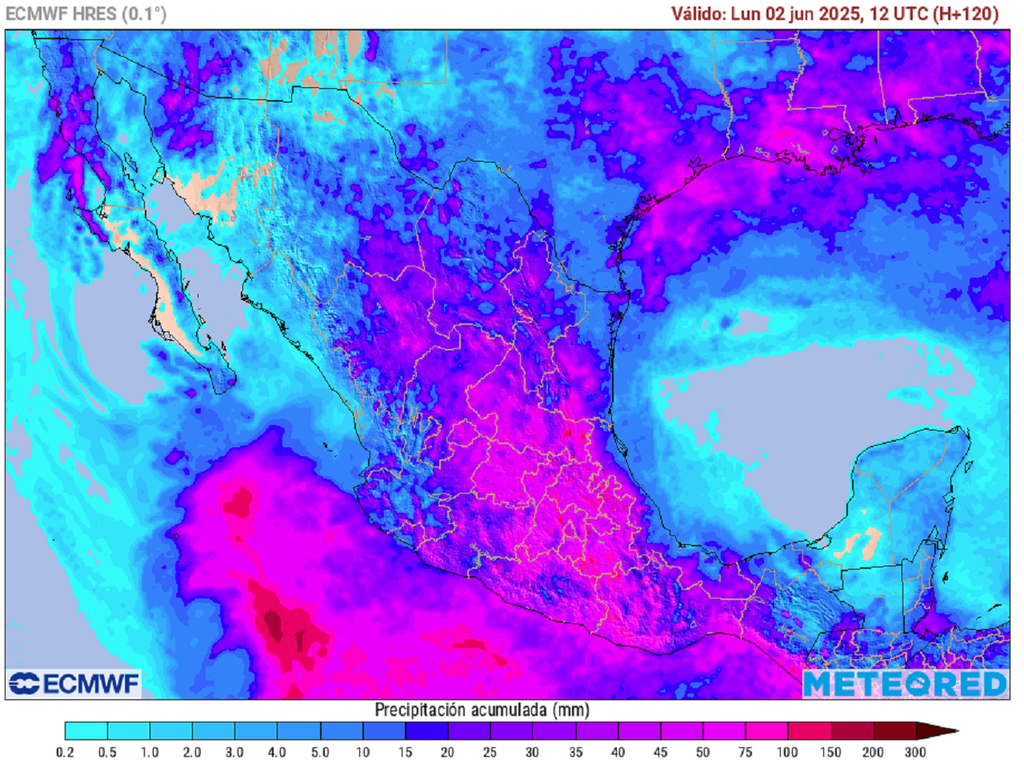 Pronóstico de precipitaciones acumuladas en milímetros Pronóstico de precipitaciones acumuladas en milímetros