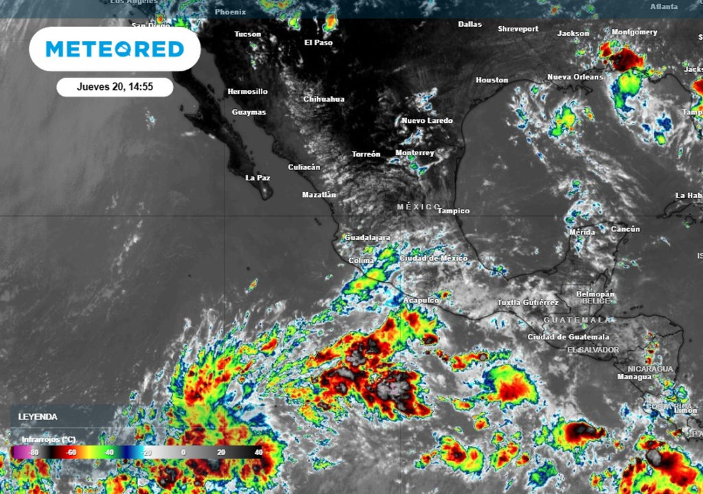 Rain Probabilidad de formación ciclónica en el Océano Pacífico.
