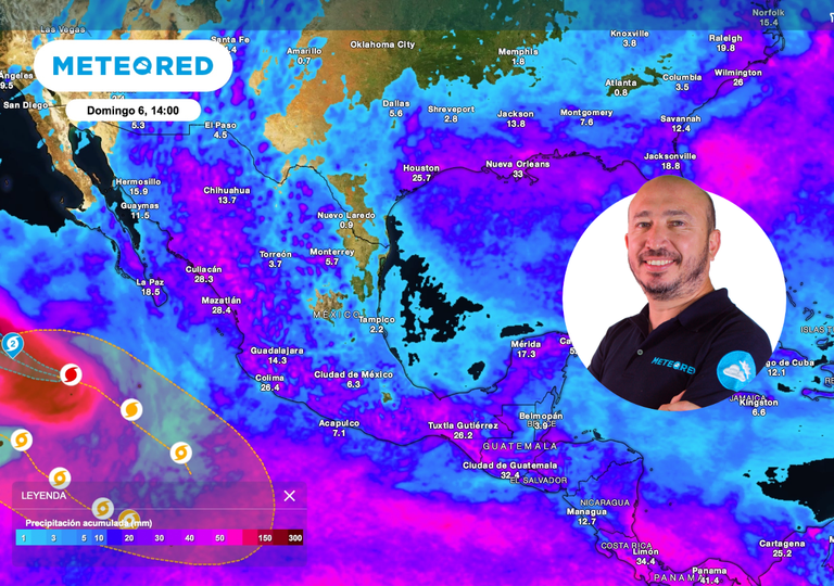 El tiempo en M&eacute;xico este fin de semana: tormentas por ondas tropicales, Monz&oacute;n Mexicano y circulaci&oacute;n de Marie