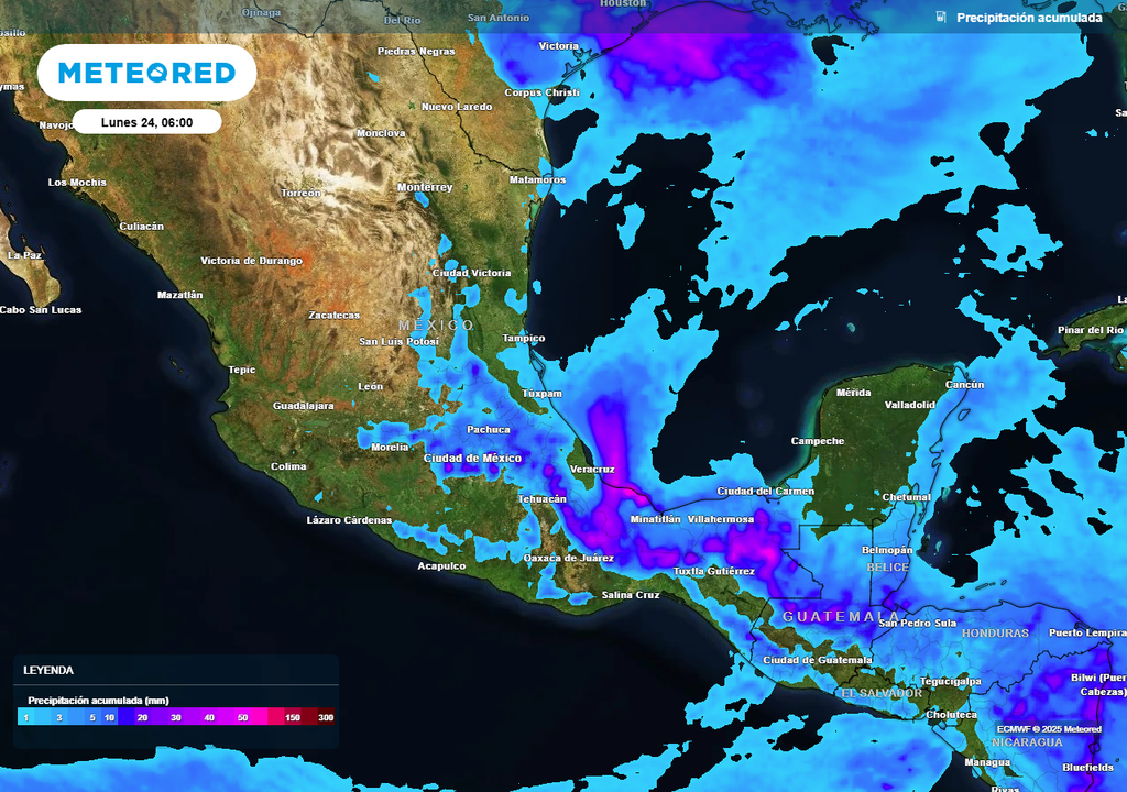 Pronóstico de lluvias acumuladas en milímetros Pronóstico de lluvias acumuladas en milímetros