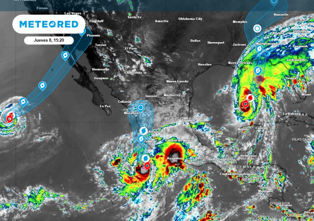 Tormenta Son 3 ciclones tropicales los que influirán en nuestro país.