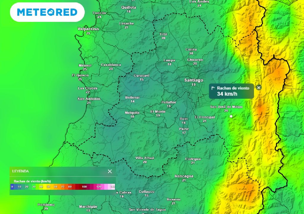 Rachas de viento ECMWF