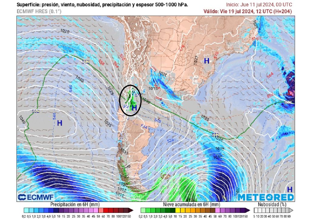 Precipitación, nieve y nubosidad ECMWF Precipitación, nieve y nubosidad ECMWF