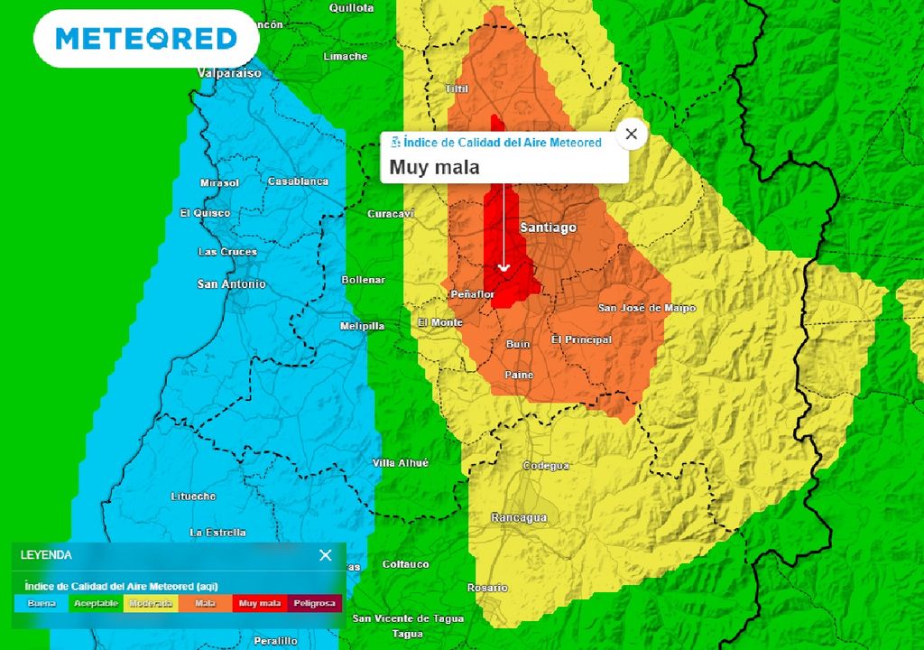 Índice Calidad del Aire Meteored