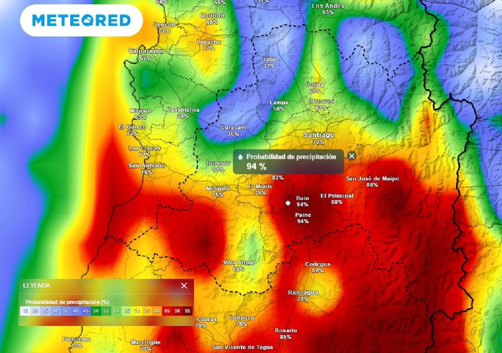Probabilidad precipitación ECMWF Probabilidad precipitación ECMWF