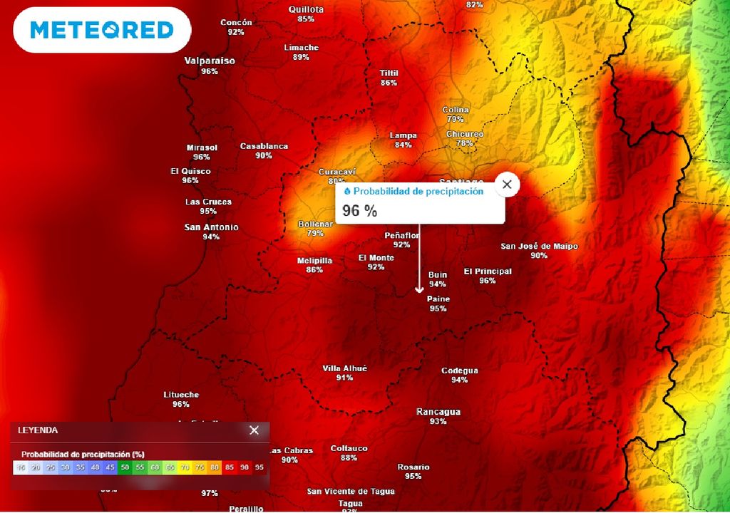 Probabilidad de precipitación ECMWF Probabilidad de precipitación ECMWF