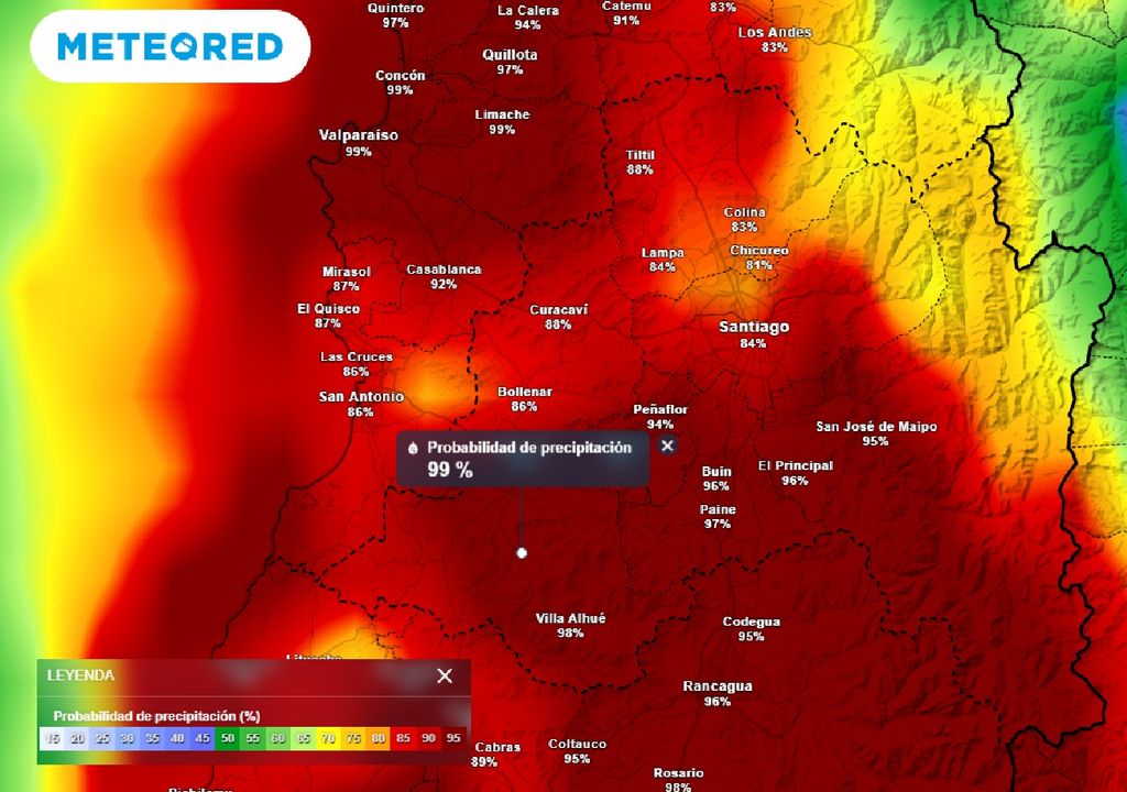Probabilidad precipitación ECMWF Probabilidad precipitación ECMWF