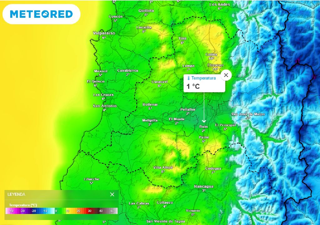 Temperatura mínima ECMWF Temperatura mínima ECMWF