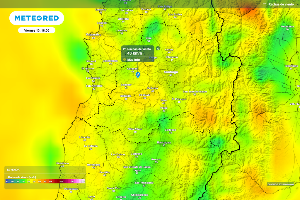 Rachas de viento ECMWF Rachas de viento ECMWF