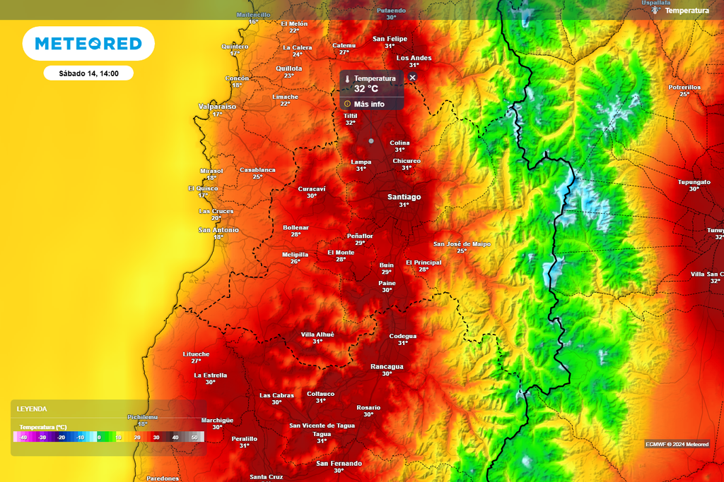 Temperatura ECMWF Temperatura ECMWF