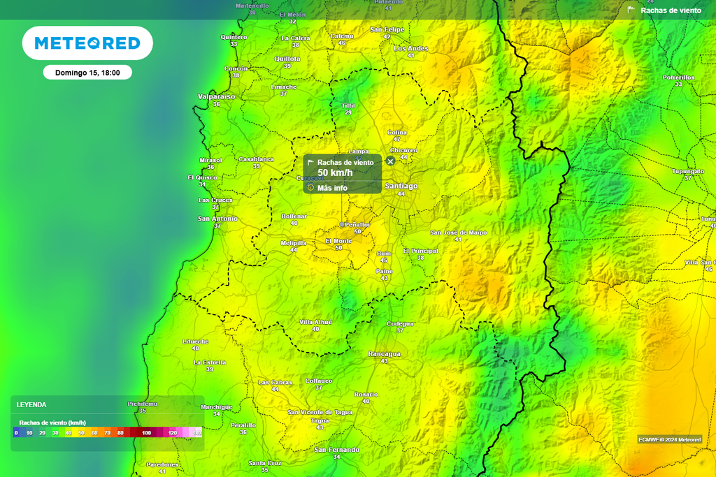 Rachas de viento ECMWF Rachas de viento ECMWF