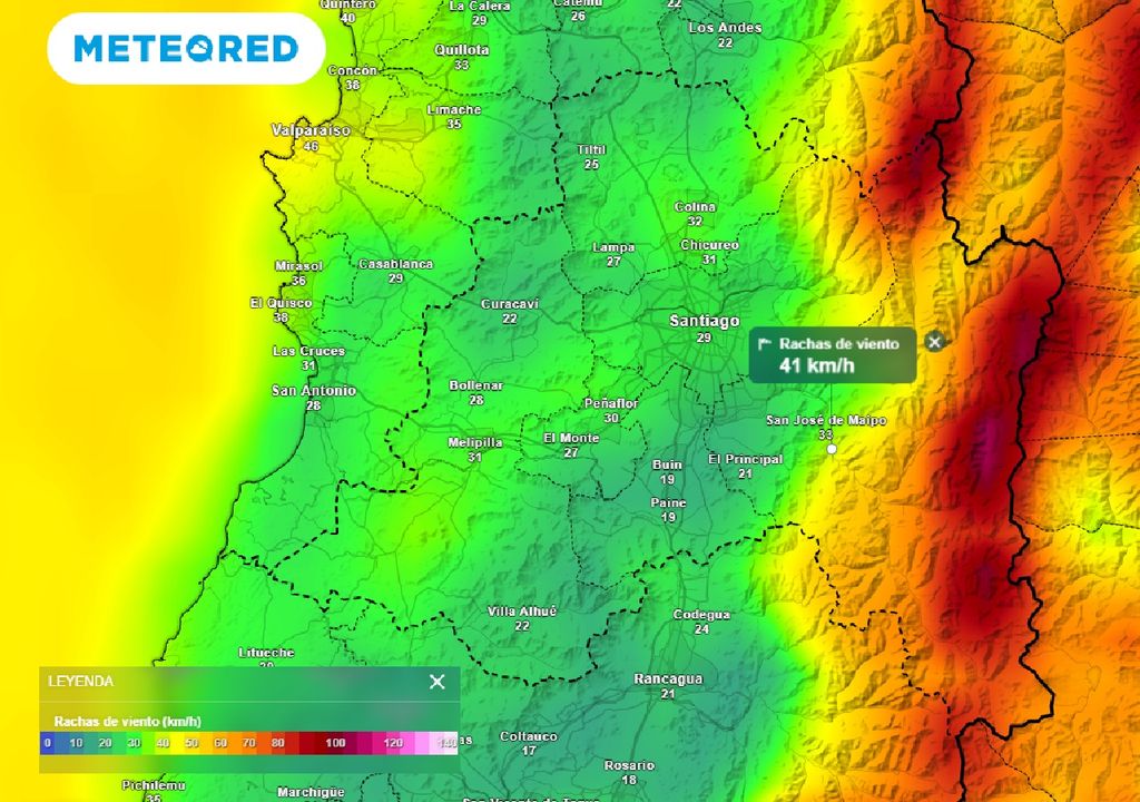 Rachas de viento ECMWF