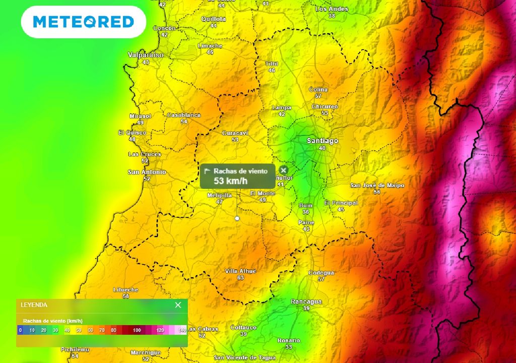 Rachas de viento ECMWF