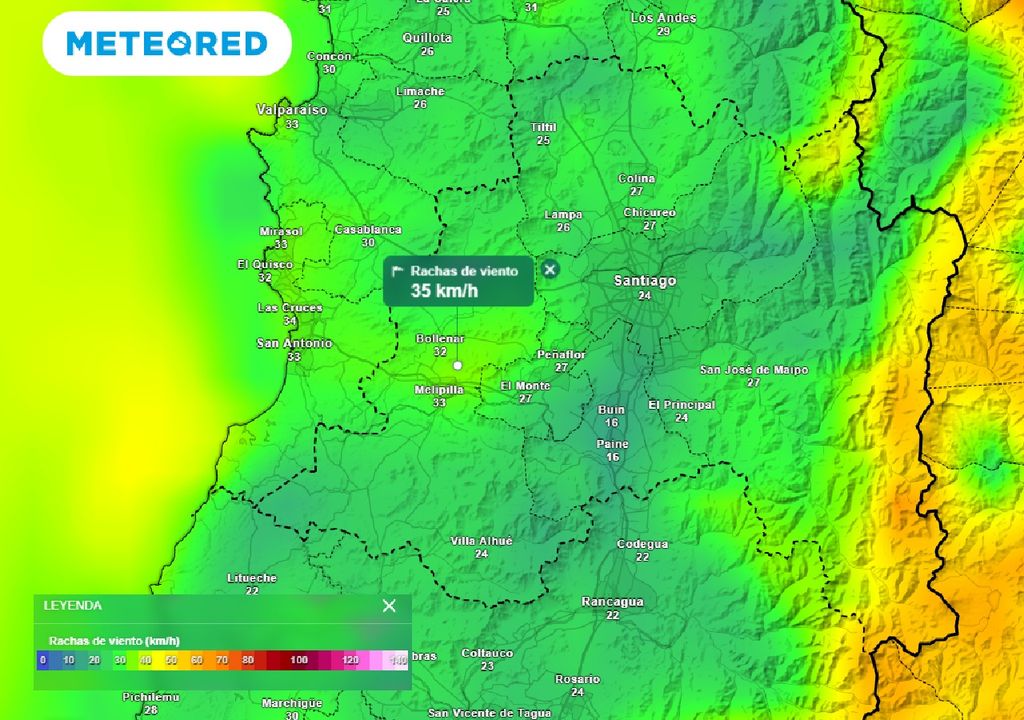 Rachas de viento ECMWF